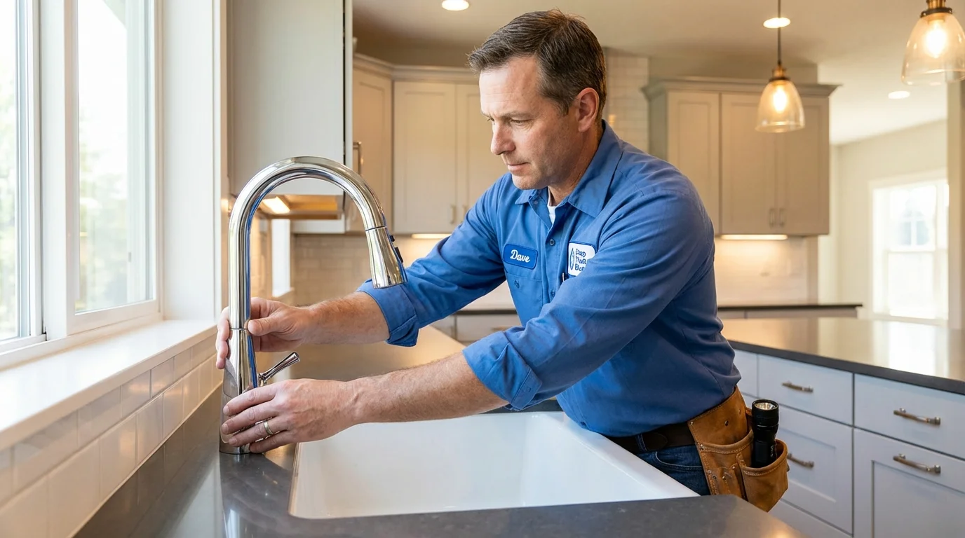 Kitchen faucet installation by Johns Plumbing LLC in Lindley