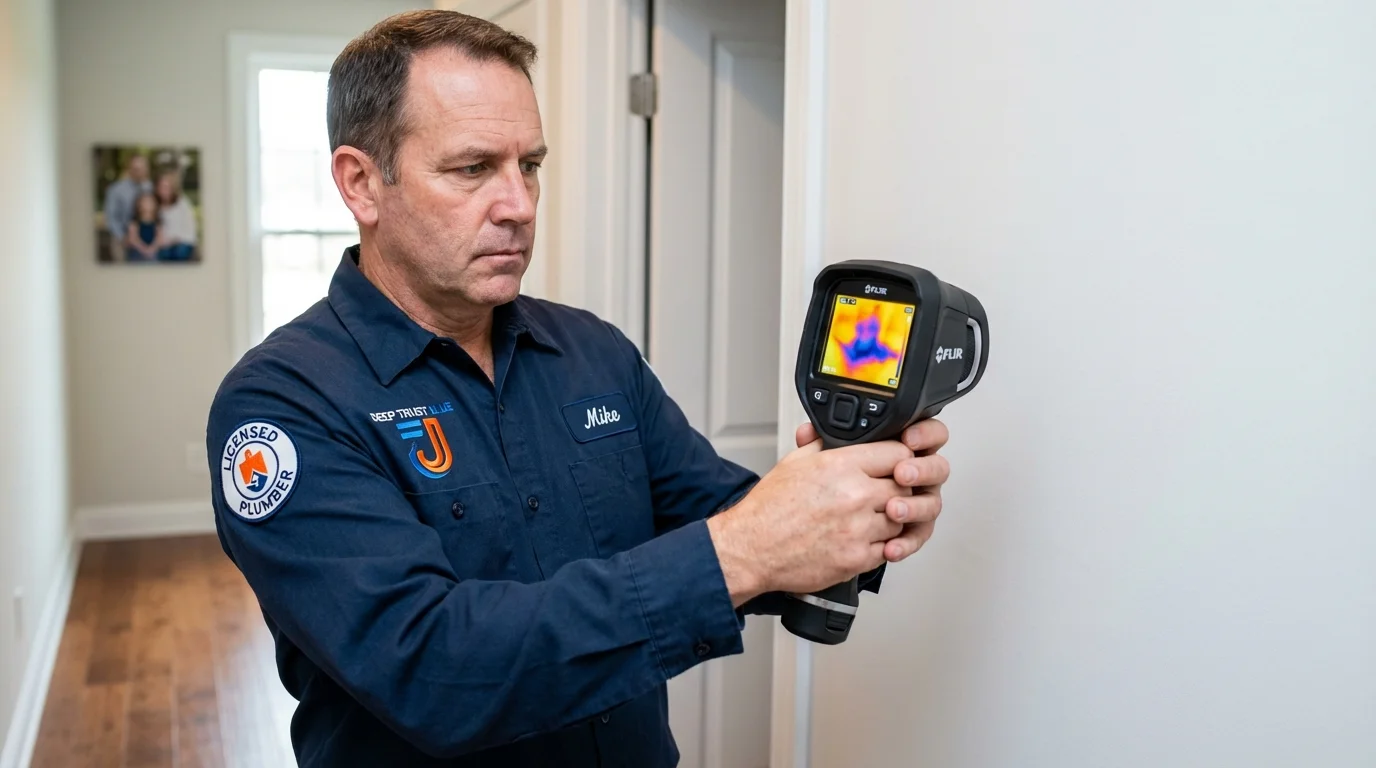 Thermal imaging leak detection by Johns Plumbing LLC in Lindley
